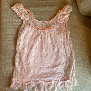 Large, pink, speechless blouse